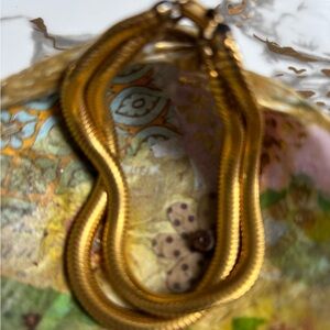 Vintage Gold Chain Bracelet Vintage GoldItalian Braided, Cobra